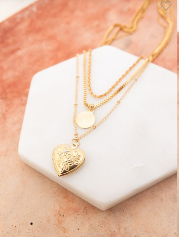 Layered Locket Necklace