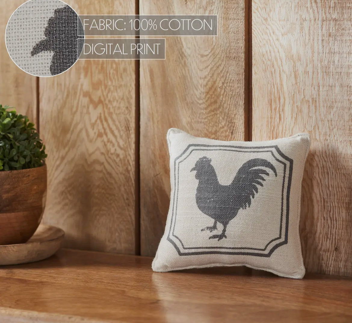 Rooster Pillow 4x4