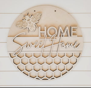 Home Sweet Home 16” DIY Door Hanger l