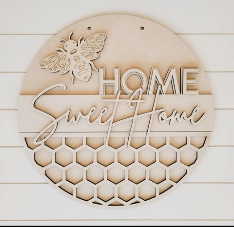 Home Sweet Home 16” DIY Door Hanger l