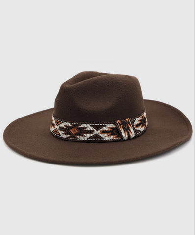 A87 Tribal Hat-Brown