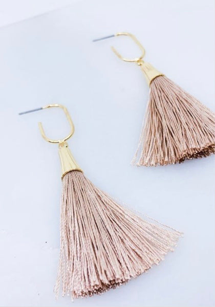 Hoop Tassel Earrings