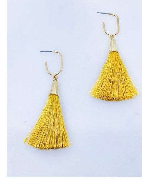 Hoop Tassel Earrings