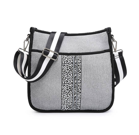 A33 Printed/Striped Neoprene Crossbody