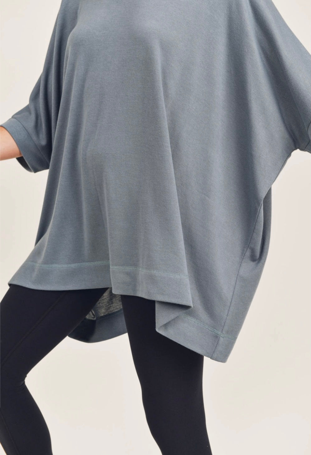 125 Hi-Lo Cape Shirt with Mid Sleeves