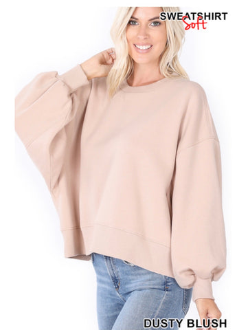 76 Dusty Pink Bubble Sweatshirt