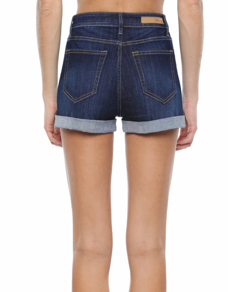 Brittany High Rise Double Rolled Super Stretchy Shorts