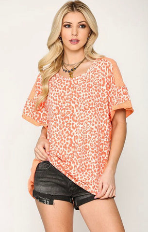 Betty Leopard Ruffle Top