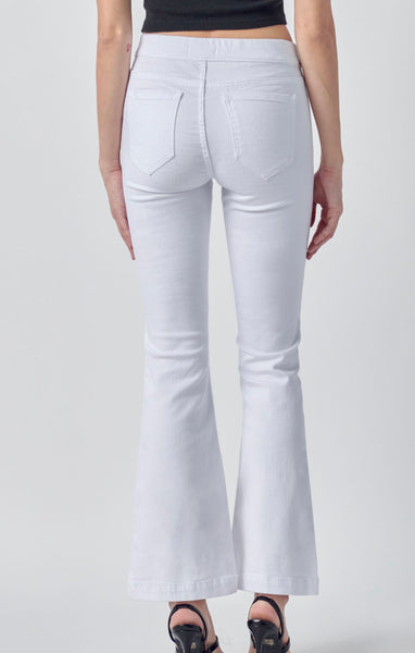 Cello White Flare Pull On Jeggings