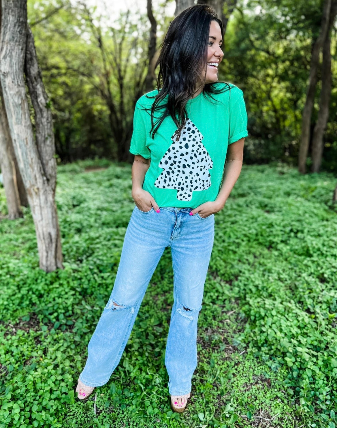 Dalmatian Christmas Tree Tee