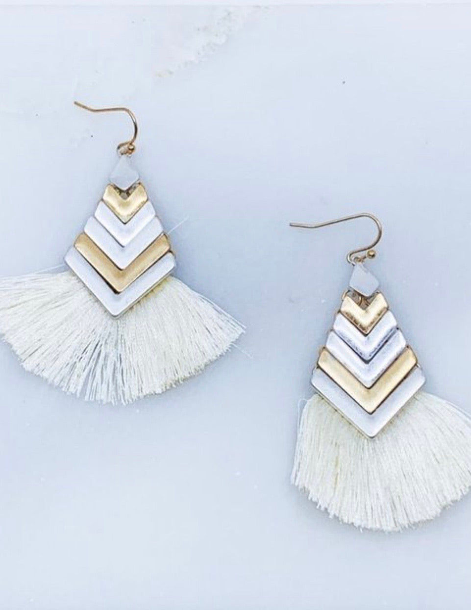 Chevron Tassel Earrings