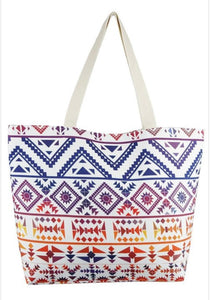 Tribal Tote Bag Navy/Red