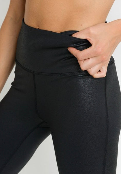 Pebbled Faux Leather Leggings