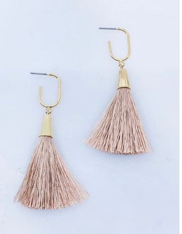 Hoop Tassel Earrings