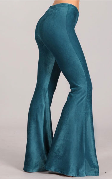 Teal Corduroy Bells