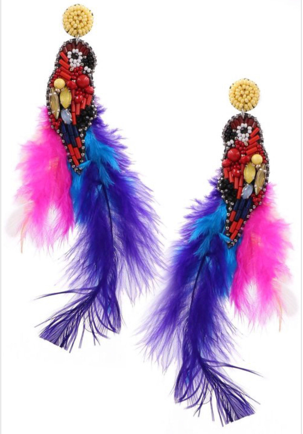 Feather Bird Earrings