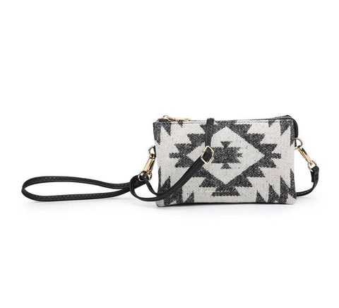 A30 Aztec 3 Compartment Crossbody/Wristlet