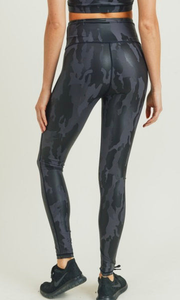 Camo Foil Highwaist Athletic Leggings