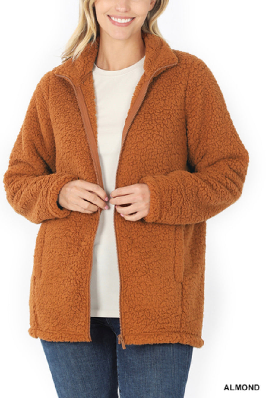 Almond Sherpa Jacket